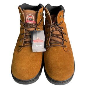 Brahma Bravo Men’s 10.5W Brown Waterproof Leather Work Hiking‎ Boots NWT Durable